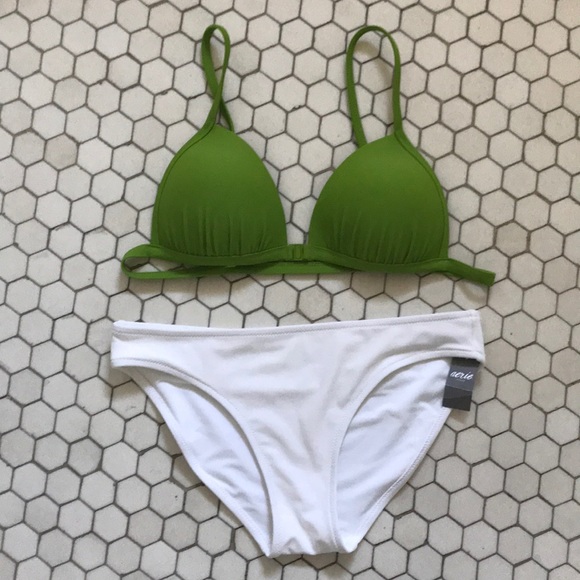 American Eagle Outfitters Other - green and white bikini set